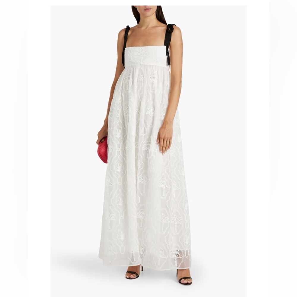 Agua bendita organza maxi dress